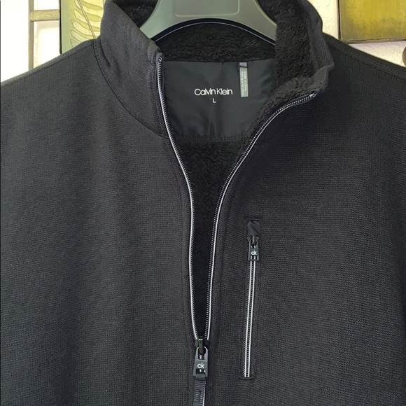 Calvin Klein Sweater Fleece Jacket Size L - Picture 7 of 11